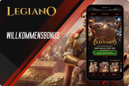 Legiano Casino – Bonus 100 % bis zu 500 € + 200 FS