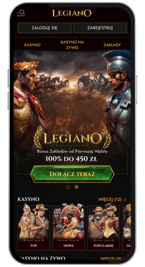 Wejdź na stronę Legiano kasyno